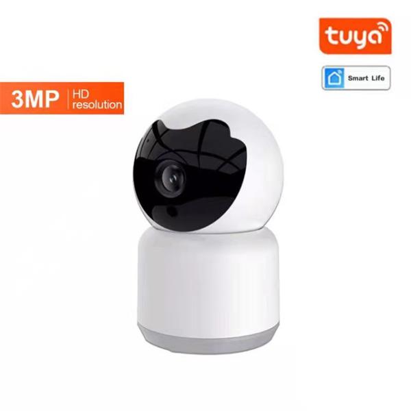 3.0MP Tuya Smart Camera H.265 Home Video Monitoring System White