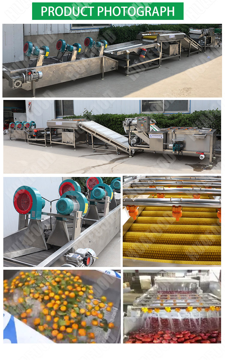High Speed Potato Processing Machine Food Washer Dryer Machine