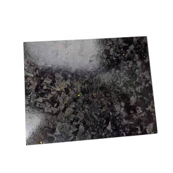 Quality Glossy/ Matte Customize Forged Gold Foil Carbon Fiber Sheet 50% Glossy Weave Forge Pattern for sale