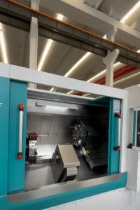 Buy cheap Dual Head Inclined Bed CNC Horizontal Lathe Machine With 12 Station Servo Turrets product