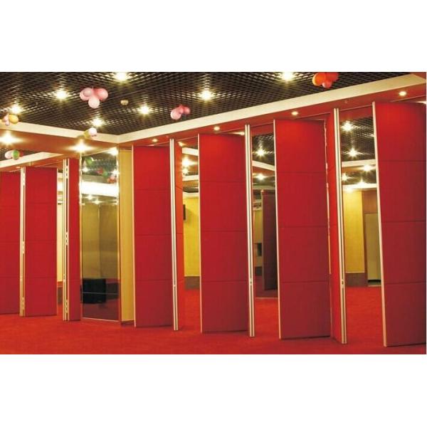 Melamine Carpet Finish Folding Glass Partitions For Meeting Room