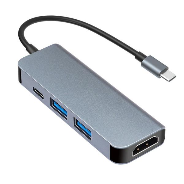 Quality 4 In 1 USB 3.0 Type C Hub 4Port 4K HDTV PD VGA 5Gbps Docking Station 150mm for sale
