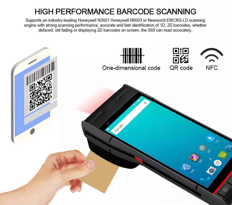 Waterproof Android Handheld PDA Sticker Label Printer Device For Express Logistics Shipping Label Printing