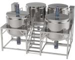 Three Layer Liquid Detergent Making Machine With Homogenizing Head Double