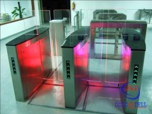 Buy cheap Building Time Attendance Swing Gate Turnstile , Swipe Card Speed Gate Systems product