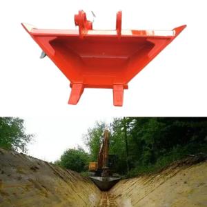 Durable V Shaped Ditching Bucket , Trapezoid Excavator Buckets Multifunctional