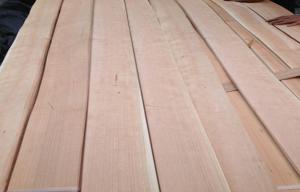 China Pink Quarter Cut Cherry Veneer With Mineral Line , 0.5 mm Thickness on sale