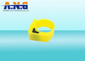 YELLOW Waterproof Foot Ring Passive Rfid Tags For Chicken Duck Goose