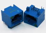 Blue Color R / A RJ45 Single Port Through Hole Mounting Tab Up Single LED