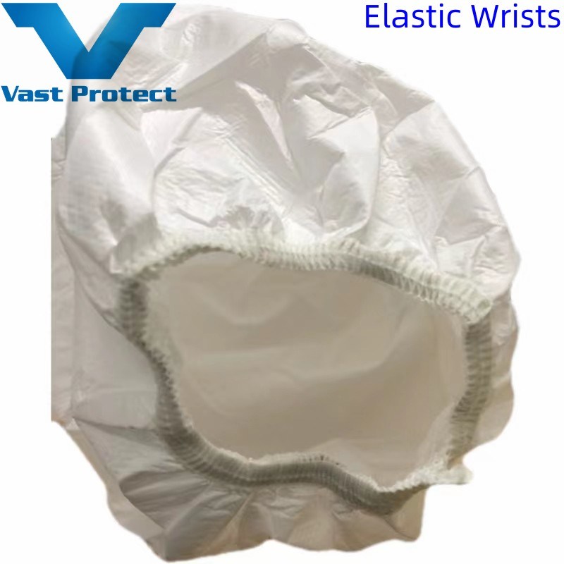 Type 5/6 Disposable White Breathable Anti-Static Soft Microporous Protective Coverall