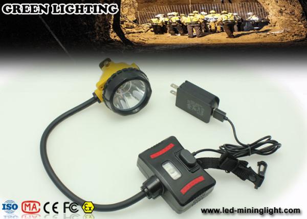 Quality 28000 Lux Explosion Proof LED Mining Headlamp , IP68 Waterproof miner Cap Lamp for sale