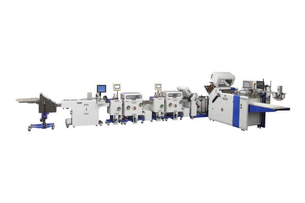 Quality Large Format Paper Processing Machinery Pharmaceutical Outsert Production Line Leaflet Outsert System for sale
