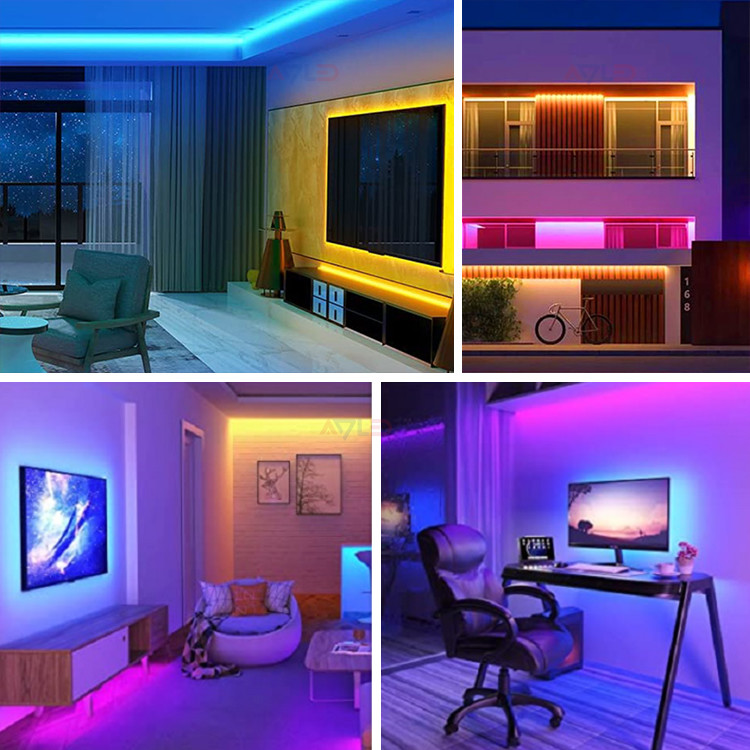 Seamless COB Recessed LED Strip Lighting Color Changing RGB CCT With Wifi Remote Control