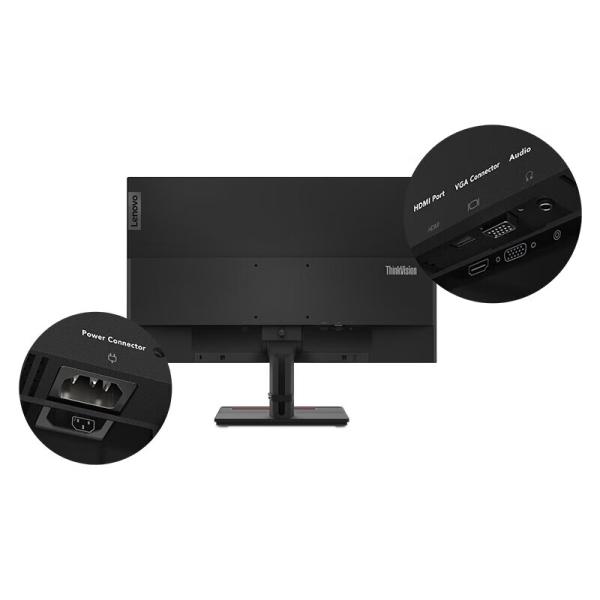 16 9 Display Ratio Lenovo ThinkVision S24E-20 23.8inch FHD Monitor for Business Office