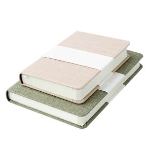 China Cloth Fabric Hardcover Journal Printing Planner Custom Hardbound Notebook on sale