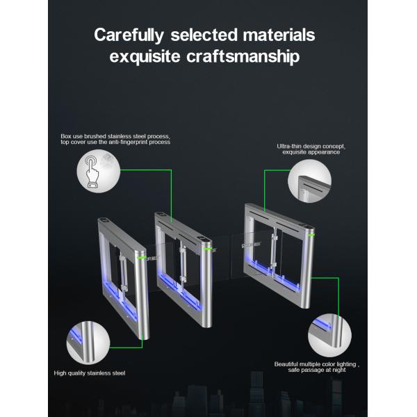 Half Height Turnstile Security Doors Anti Fingerprint