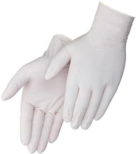 Buy cheap Customized Length Medical Latex Gloves Cream Color Powdered / Powder Free product