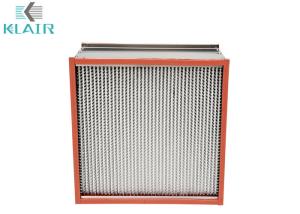 China Glassfiber Media High Temperature HEPA Filter With SUS Frame Aluminum Separators on sale