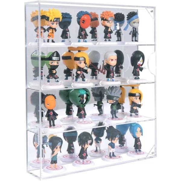 Necklace Acrylic Plexiglass Showcase Box Wall Mounted Desktop 4 Layer Organizer Display For Mini Toys