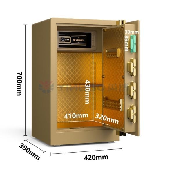 Quality 39kg Luxury Home Safe Box Dual Alarm YB/RS-70 for sale