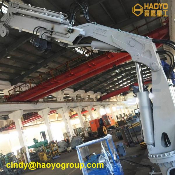 Quality Foldable Boom Marine Floating Dock Cranes and Hoists Marine Ship Deck Crane for sale