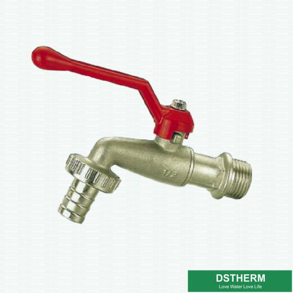Quality For Washing Machines Aluminum Handle Brass Tap Customized Brand Middle Weight Brass Ball Bibcock Valve for sale