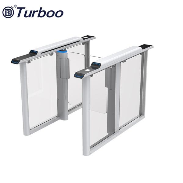 Quality Slim Durable Office Security Gate Protection With Acrylic / Tempered Glass Arm for sale