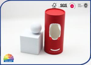 China Cosmetic Brush Package Custom Cylindrical Box PET Film Windows on sale
