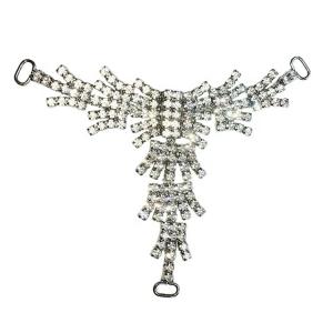 Buy cheap Beautiful T Shape Rhinestone Shoe Buckles With Environmental Protection Plating product
