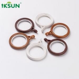 Buy cheap 28mm Curtain Pole Rings , Plastic Eyelet Rings Wood Grain Color product