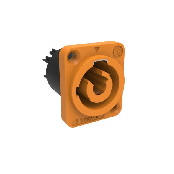 Outdoor Use Yellow 3-Pin Female Power Connector Secure Locking Mechanism Adequate Protection for LED Display Outdoor Connector