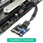 Dual USB 3.1 Front Panel Socket Key-A Type-E To USB 2.0 9Pin Mainboard Header
