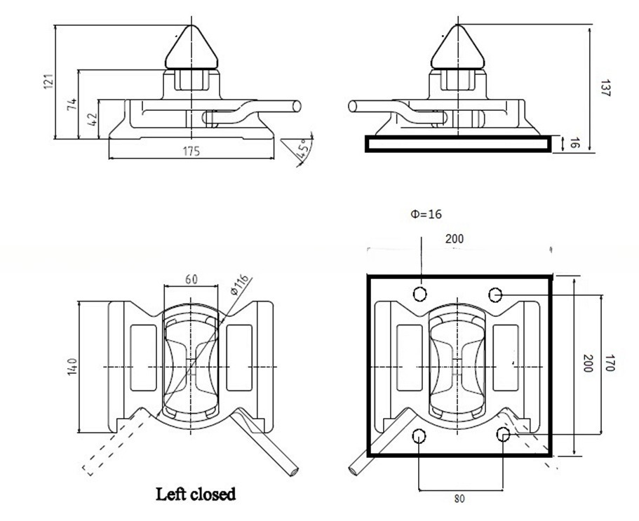 Surface Hot Dip Galvanized Twistlock System for Marine Hardware Fittings Shipping Containers Trailer Parts Accessories