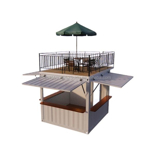 10 ft 20 ft Mobile Containers Galvanized Steel Square Tubes for Supermarket Customized Mobile Store Pop-Up Coffee Bar