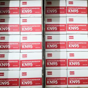 High Filtration Rate KN95 Particulate Respirator Mask 5 Layers With Earloops Embossing