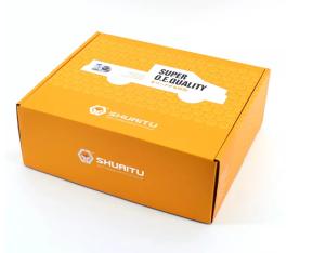 China CMYK Auto Parts Packaging Box Paper Varnishing Orange Custom LOGO BSCI on sale