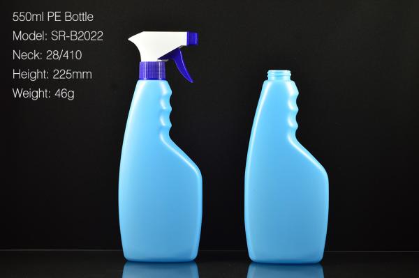 550ml HDPE trigger bottle,liquid industrial use detergent plastic bottles,liquor