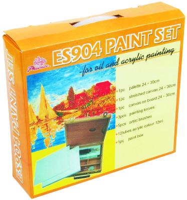 Quality 5pcs Painting Brushes Acrylic Art Set Drawing Kits For Beginners 12pcs Acrylic Colour 12ml for sale