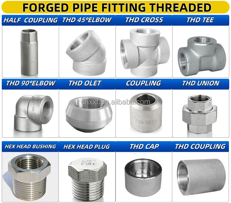 Class 3000 Customizable Brass UNION DN6-DN80 Casting Technics Pipe Connector for Reducing Thickness SCH80-XXS