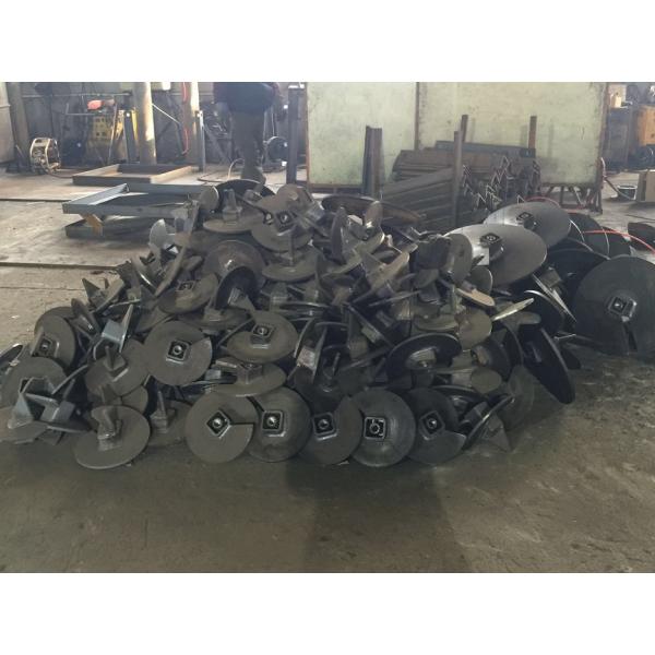Grey Painted Grounding And Earthing Products Welded Power Driven Ground Screw Anchor