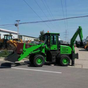 Mini 4x4 Towable Backhoe Loader Machine 0.8 Cubic Meter Bucker Capacity