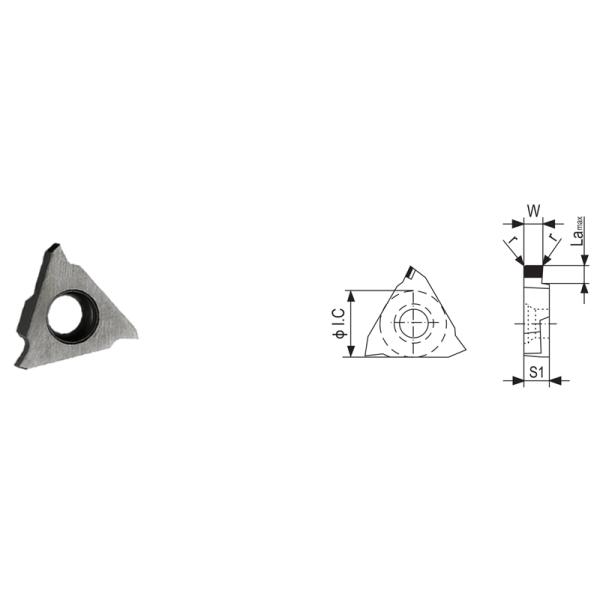 Triangle Pcd Tipped Inserts CDW010 For Machining Non Ferrous Metal