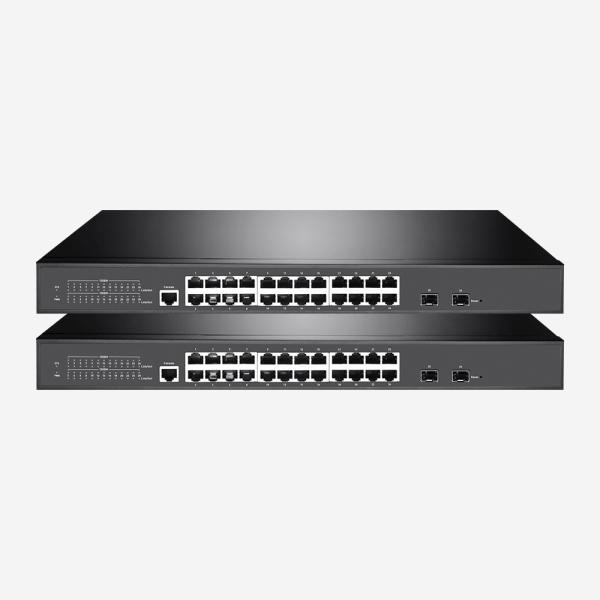 Quality VLAN ACL Layer 2+ Managed Gigabit Switch With 24 RJ45 Ports 1 Console Port 2SFP for sale