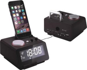 Auto Time Synch Hotel Alarm Clock 3W Bluetooth Clock Radio 87.5MHZ-108KHZ