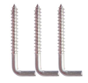 Zinc Plated L Type Wood Screw Hook Eye Seven Shaped L Shaped Right Angle Self Tapping Wood Screws