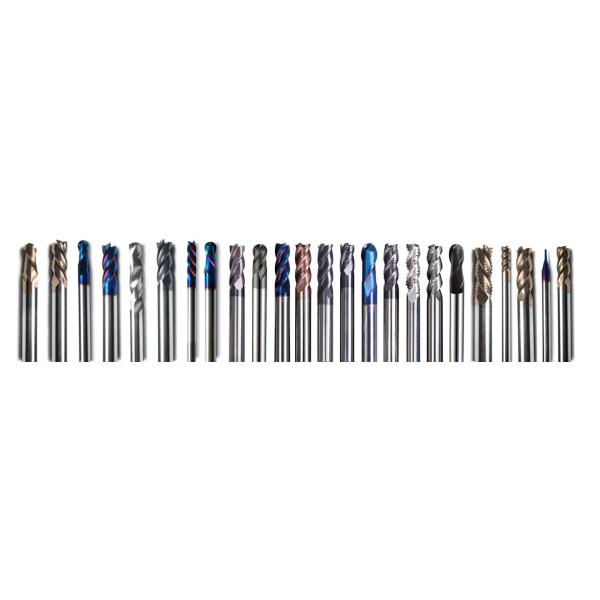 Solid Carbide Precision Tools 4 Flutes Chamfer End Mill V Groove For Copper Aluminum Metal