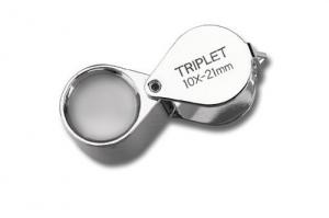 China 10X Magnification Triplet Jewelry loupe with chromium plating outer casing on sale