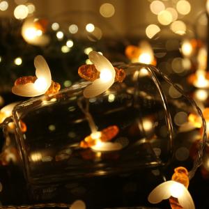 China Honeybee Fairy String Lights LED Honeybee Battery Power Led String Lights for Party Wedding Xmas Decoration Gardens Patios on sale