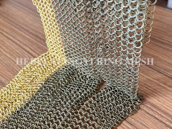 Quality Architectural Metal Round Ring Mesh Curtain With SS Eletroplating for sale
