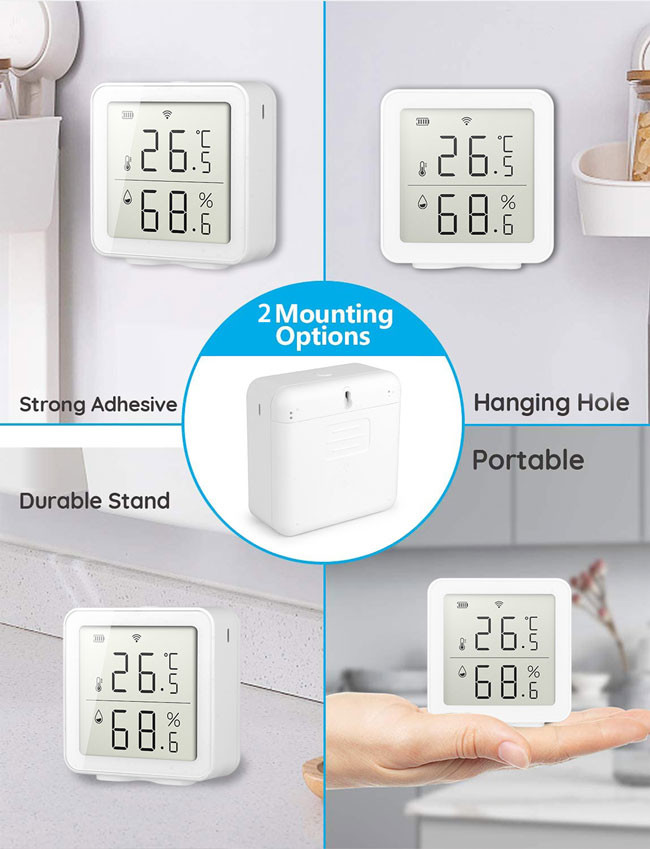 250mA Wireless Temp And Humidity Sensor Tuya Smart Life Alexa